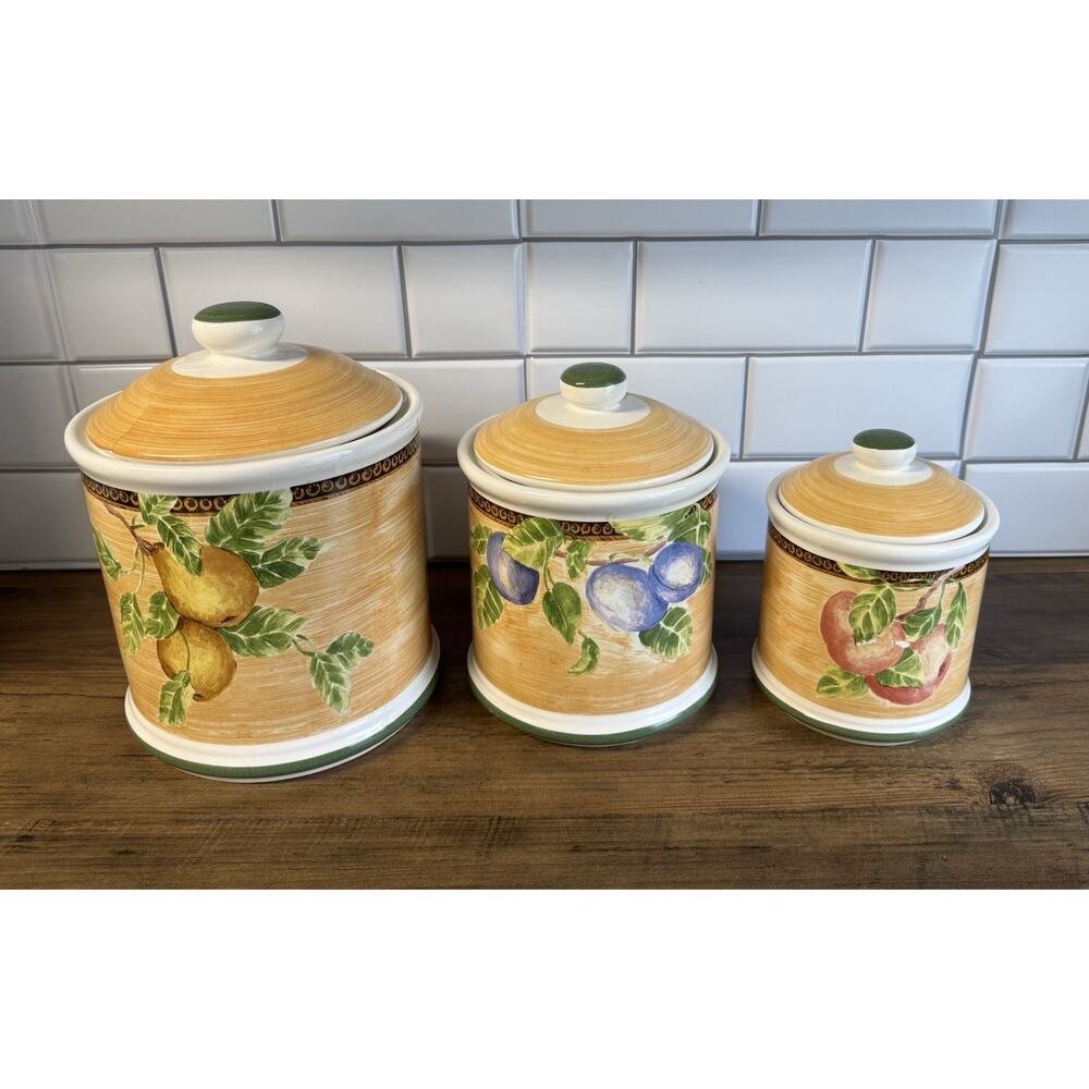 Jay Import Company Biscotti Plum Set of 3 Canisters